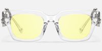 Sabrina - Rectangle Crystal Sunglasses | Vooglam Angle View