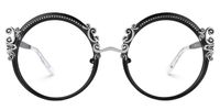 Norene Vintage Round Glasses with Elegant Filigree Design | Vooglam Angle View