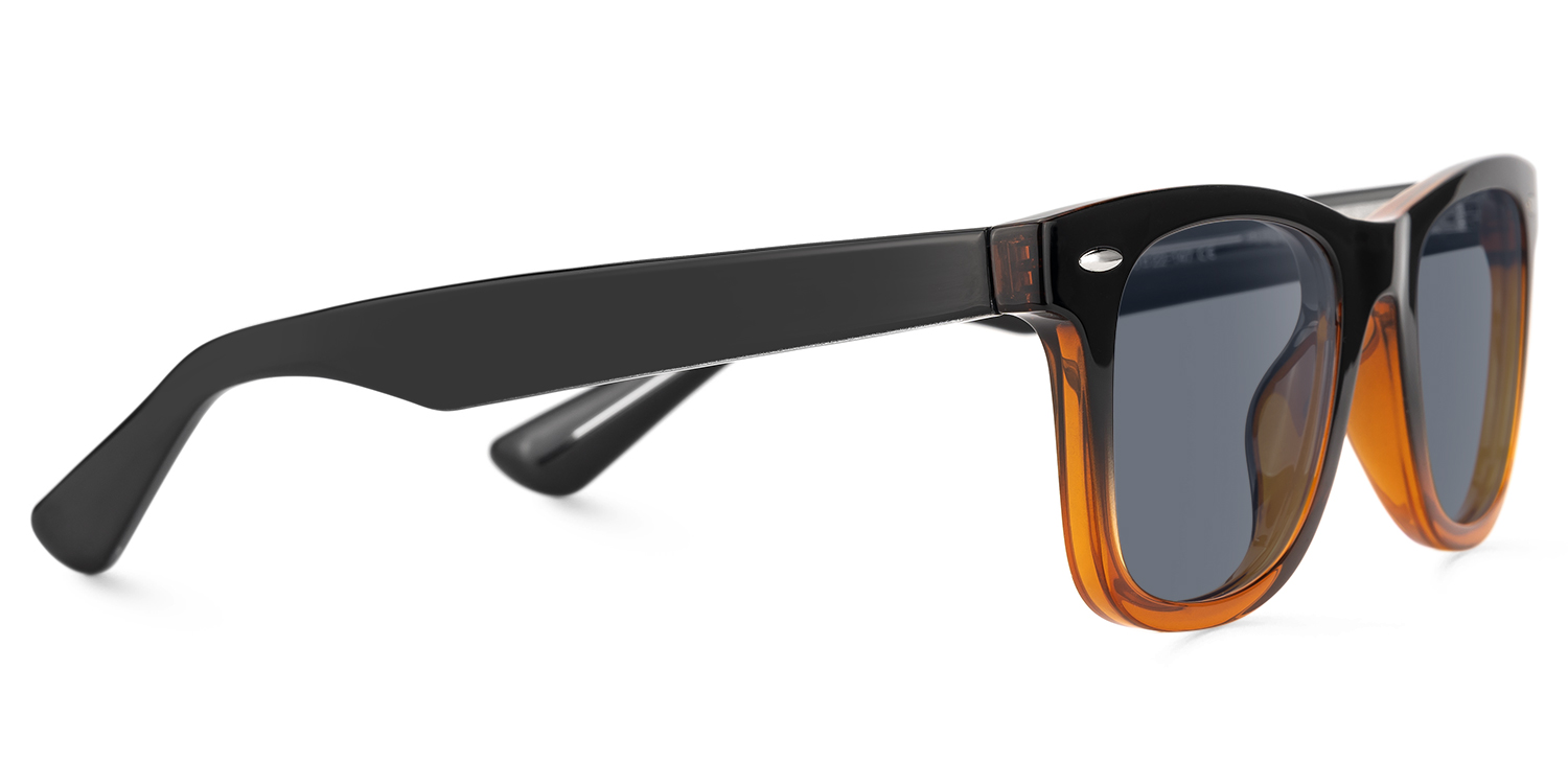 Nadia - Rectangle Two-tone Sunglasses - 4