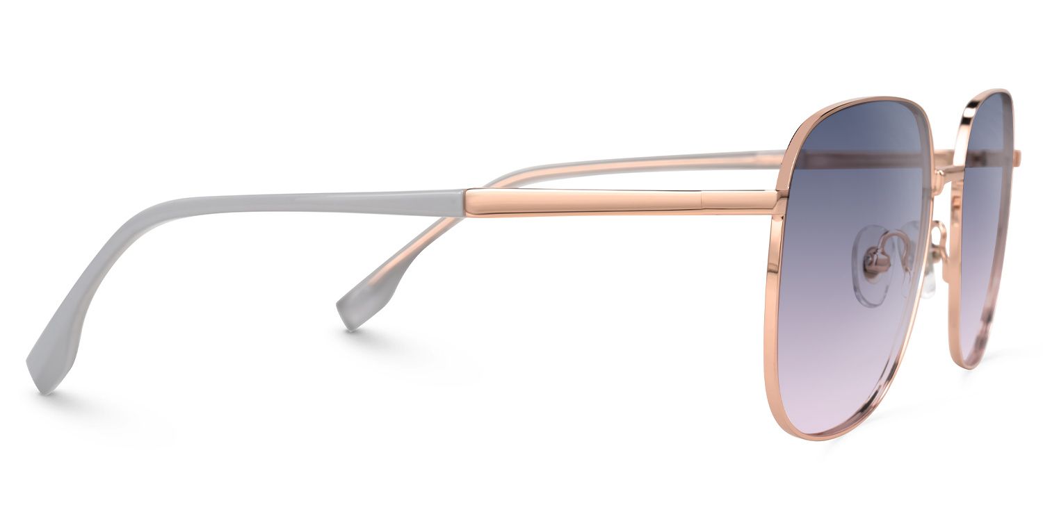 Eiichi - Square Gold Prescription Sunglasses by Vooglam - Product View 4