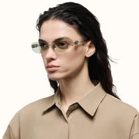 The Utilitarian - Oval Silver Sunglasses | Vooglam On Model 5