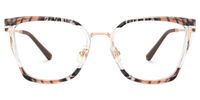 Ichigo - Rectangle Brown Eyeglasses | Vooglam Angle View