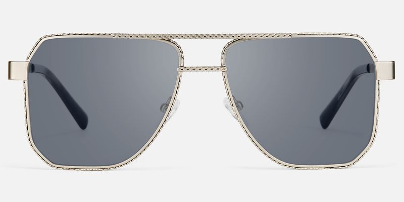 Fidelina - Aviator Silver Sunglasses