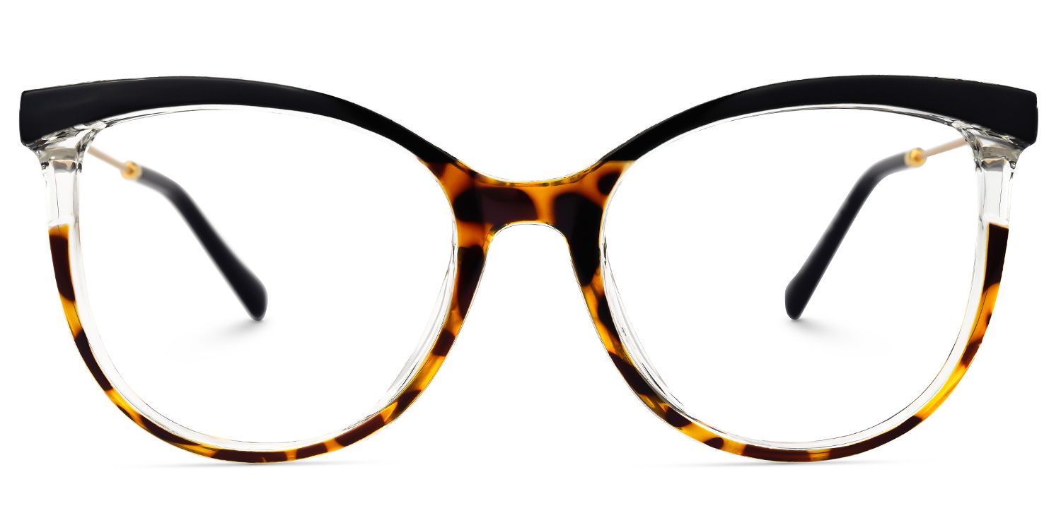 Emanuel - Cat Eye Black/Tortoise Eyeglasses | Vooglam Angle View
