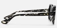 Meridian - Oversized Boho Square Black Sunglasses | Vooglam Side View