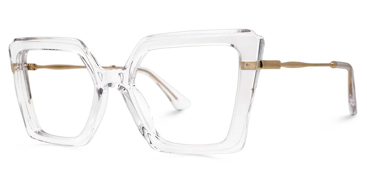 Adriano - Square Crystal Eyeglasses | Vooglam Front View