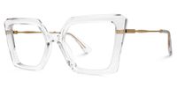Adriano - Square Crystal Eyeglasses | Vooglam Front View