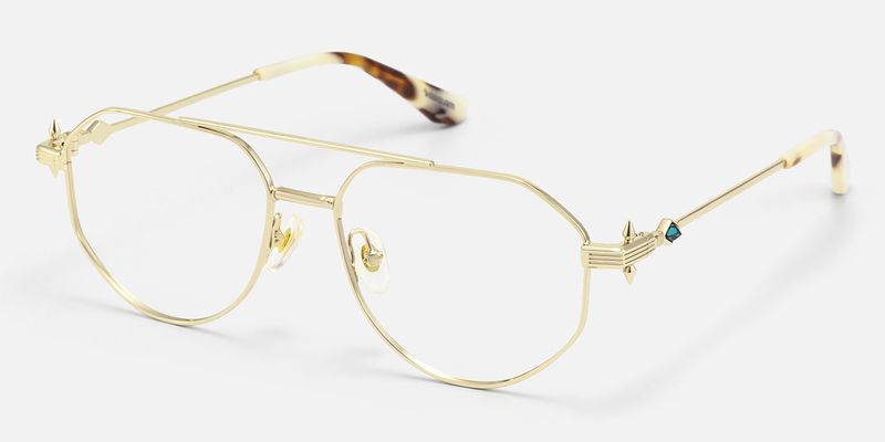 Aegis - Aviator Gold Eyeglasses