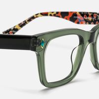 Adinkra - Square Green Eyeglasses | Vooglam Design Details