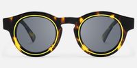 Pulse - Round Tortoise Sunglasses | Vooglam Angle View