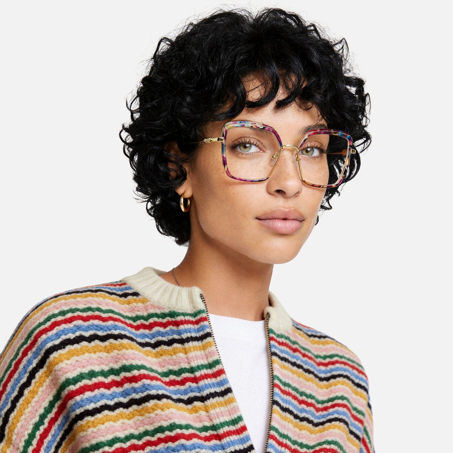 Explore the design story of Fiorella - Square Floral Eyeglasses | Vooglam