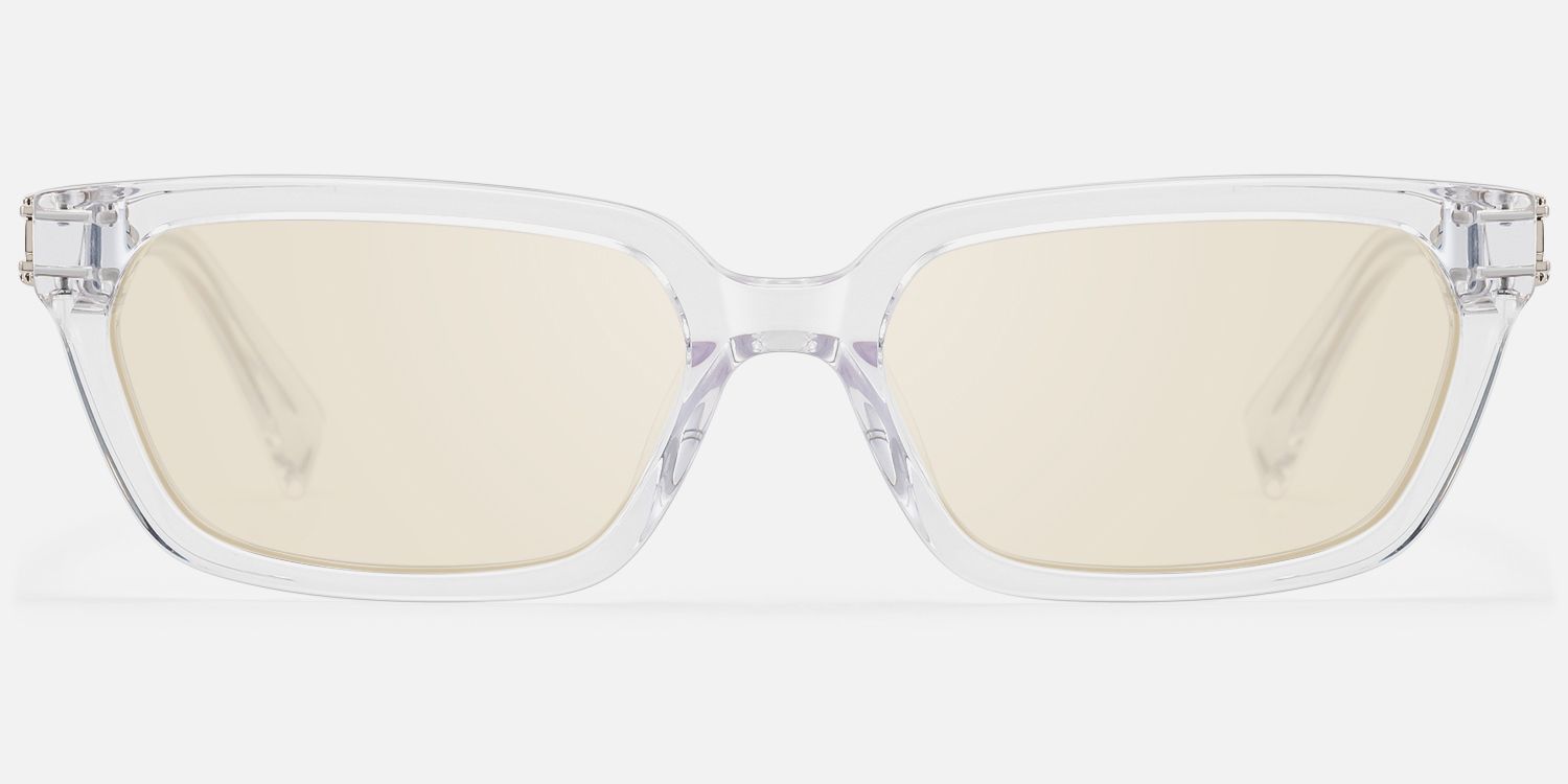 Scarpa - Clear Double Wire Light Tint Sunglasses | Vooglam Angle View