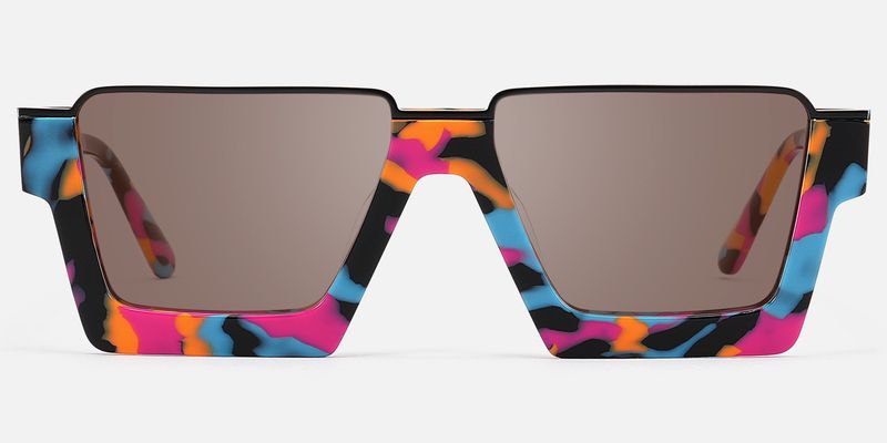 Dardhan - Rectangle Multicolor Sunglasses