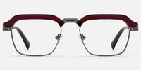 Archive - Rectangle Red Eyeglasses | Vooglam Angle View