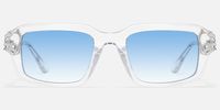 Vorpal - Rectangle Silver Sunglasses | Vooglam Angle View
