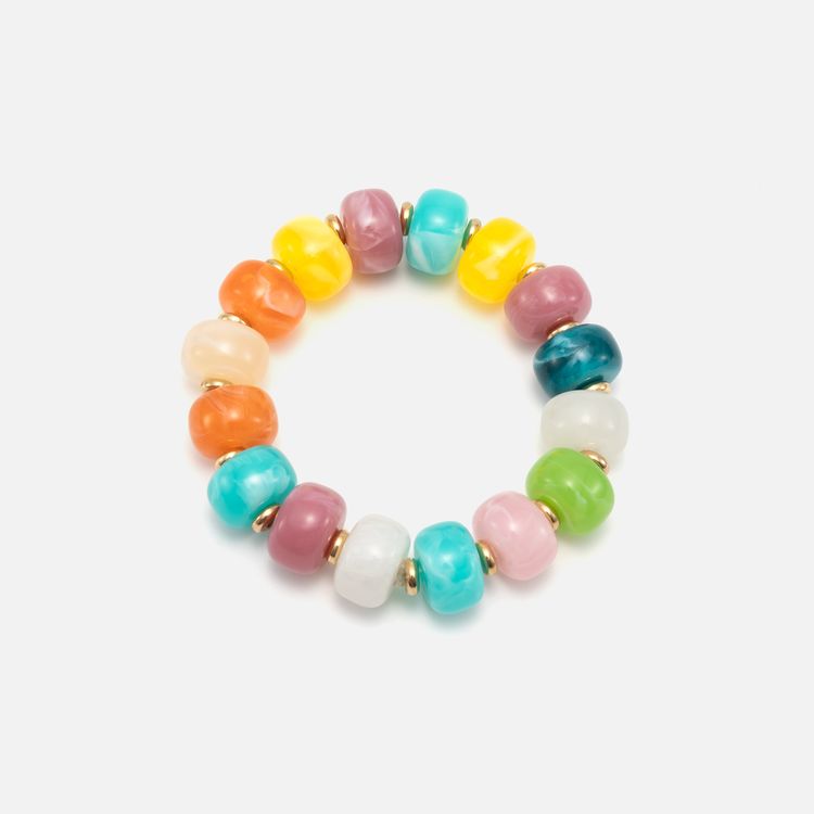 Colorful Beaded Stretch Bracelet