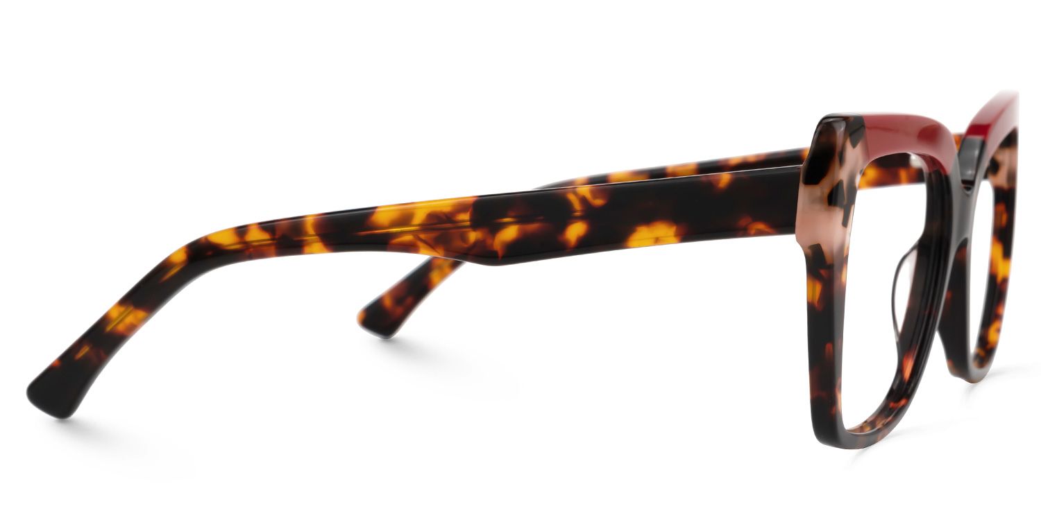 Deserae - Square Red/Tortoise Eyeglasses | Vooglam 4