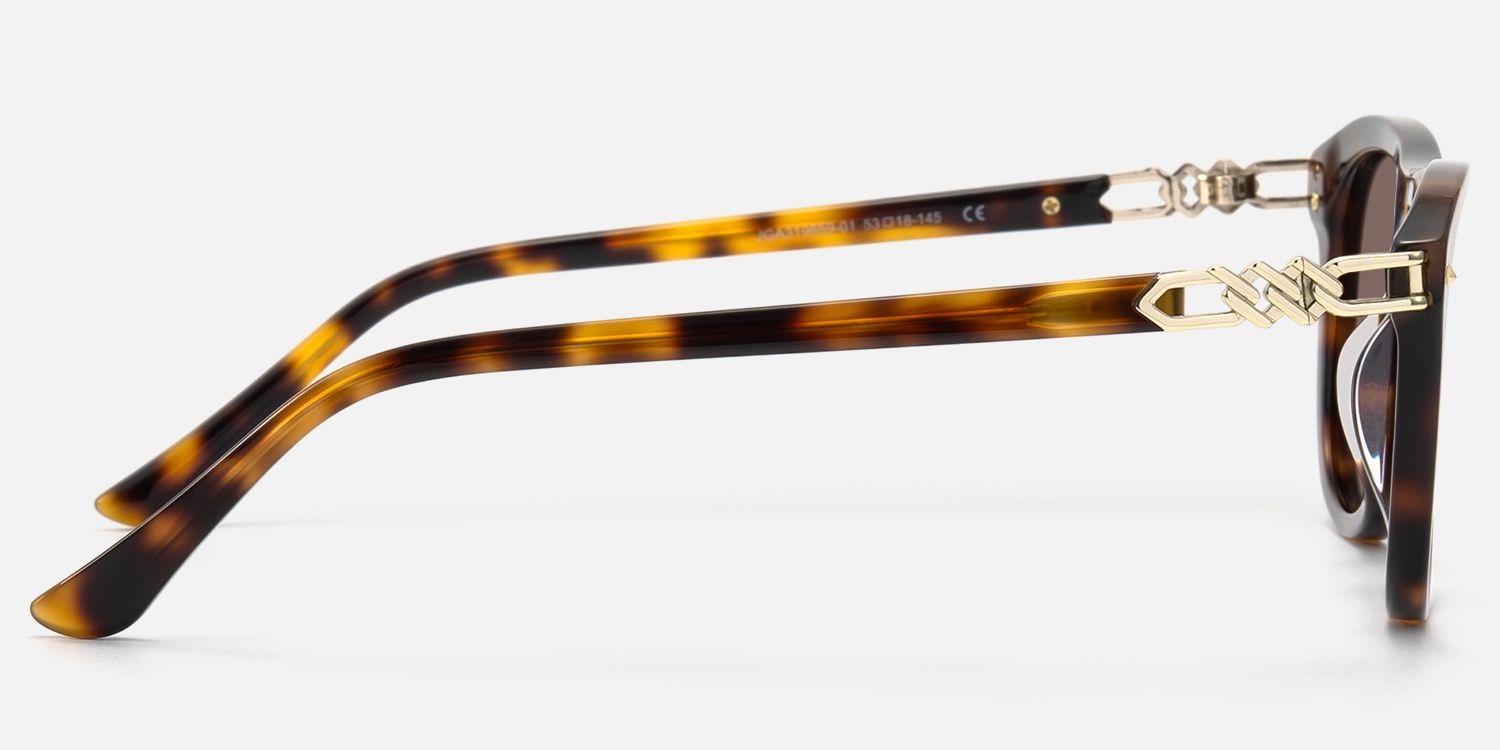O'Keeffe - Vintage Aviator Tortoise Sunglasses | Vooglam Side View