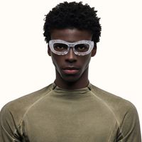 The Geologist - Geometric Transparent Eyeglasses | Vooglam On Model 2