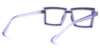 Pandeia - Rectangle Purple Eyeglasses | Vooglam Side View
