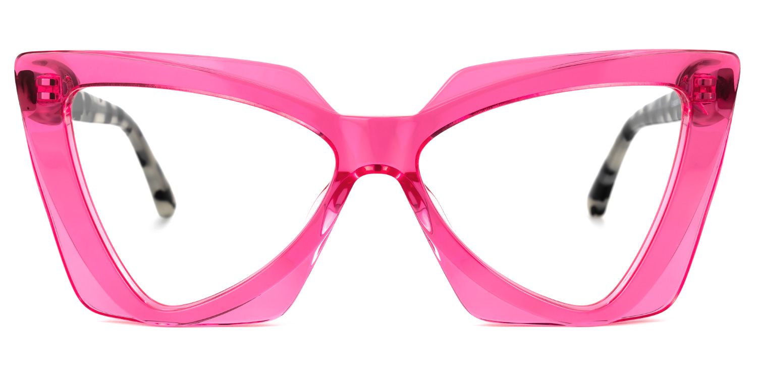 Deshawn - Cat Eye Pink Eyeglasses | Vooglam Angle View