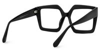 Faustine - Square Black Eyeglasses | Vooglam Side View