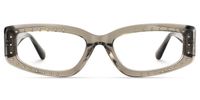 Quentin - Rectangle Grey Eyeglasses | Vooglam Angle View