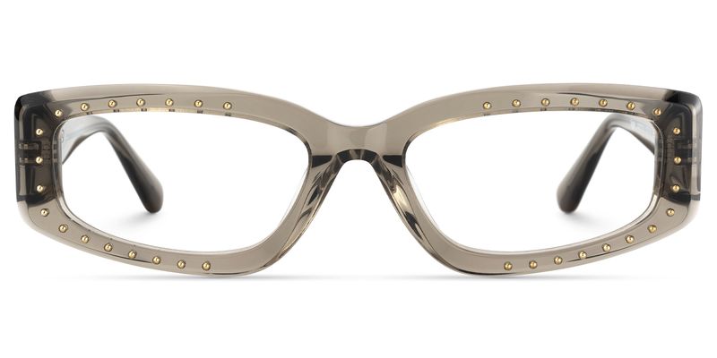 Quentin - Rectangle Grey Eyeglasses