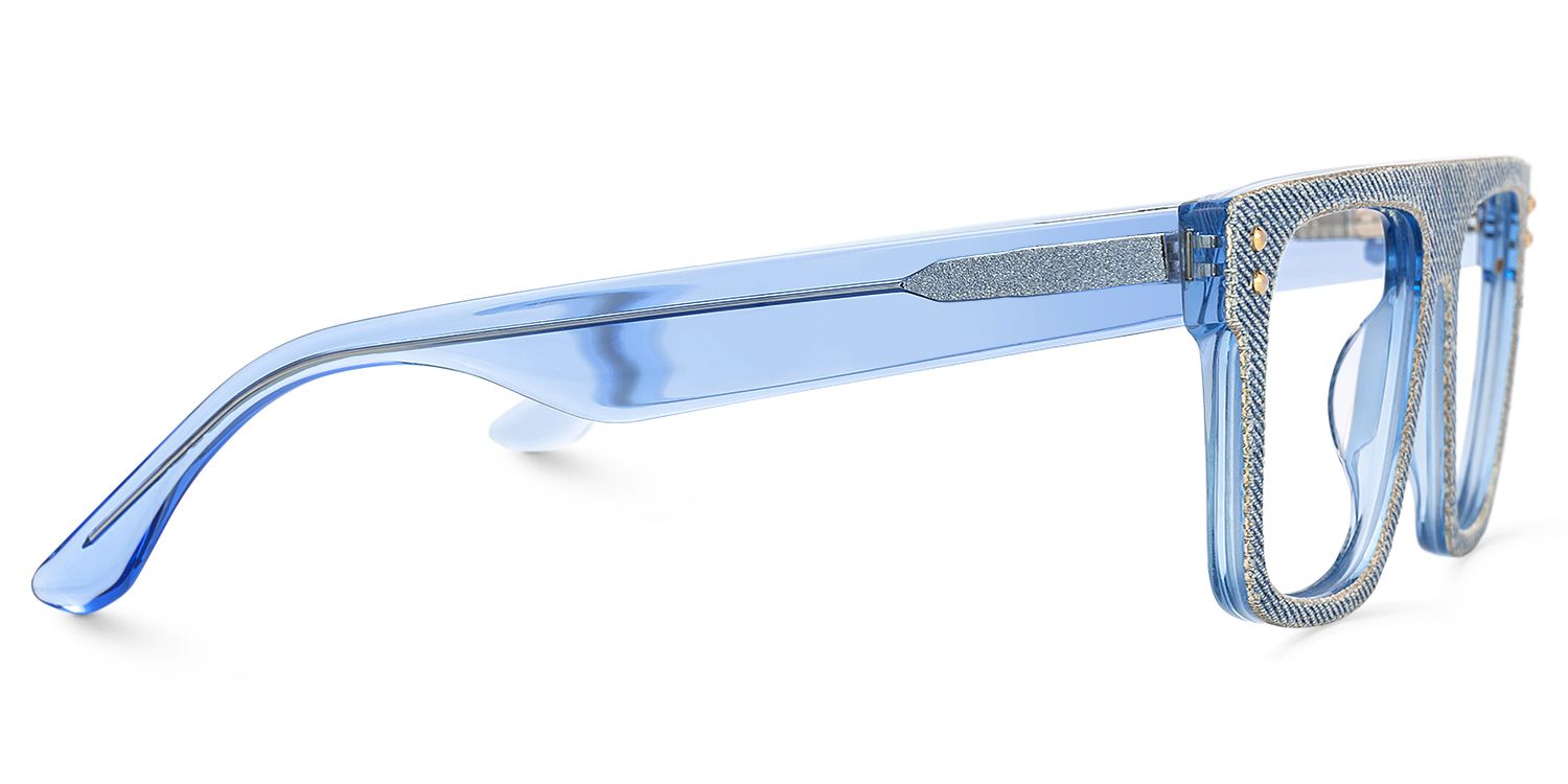 Najinca - Rectangle Blue Eyeglasses | Vooglam 4