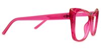 Raquel - Bold Hot Pink Square Frame Glasses | Vooglam