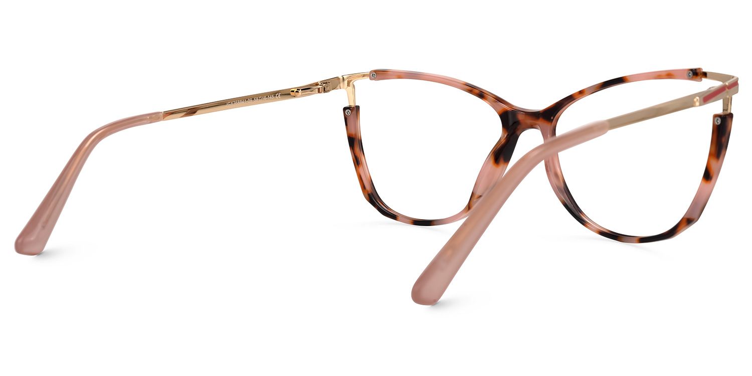 Eirlys - Cat Eye Pink/Tortoise Eyeglasses | Vooglam Side View