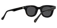 Dehateh - Round Dark/Tortoise Sunglasses | Vooglam Side View