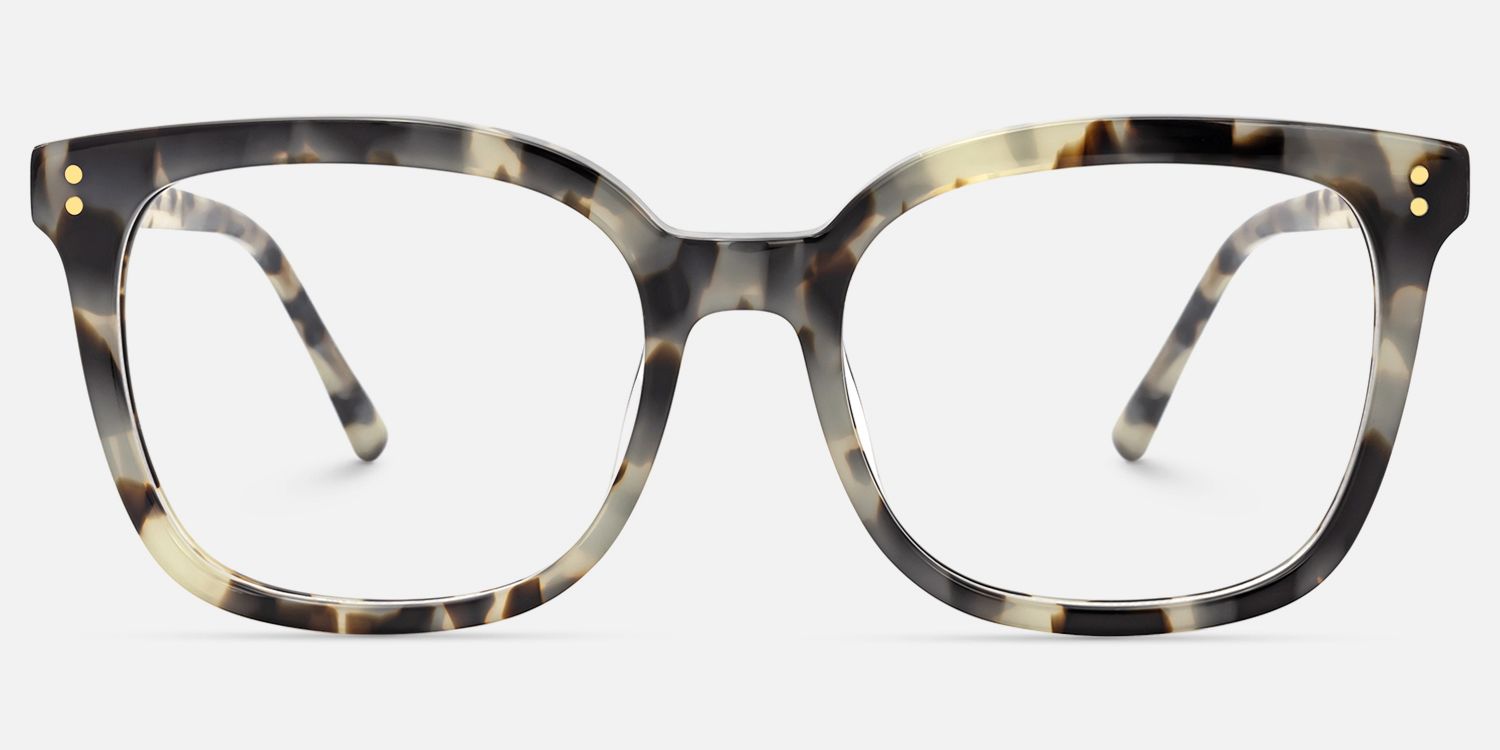 Kaiser - Square Tortoise Eyeglasses | Vooglam Angle View