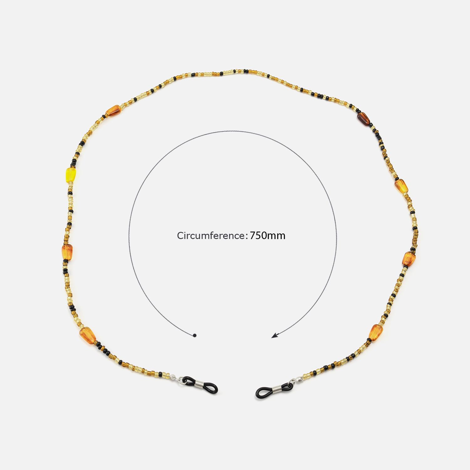 Beaded Handmade Tortoise Boho Glasses Chain | Vooglam Side View