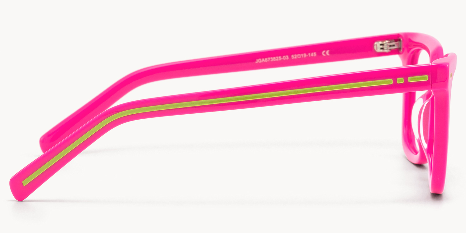 Remix - Rectangle Pink Eyeglasses - 4
