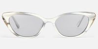 Jacinda - Cat Eye White Sunglasses | Vooglam Angle View
