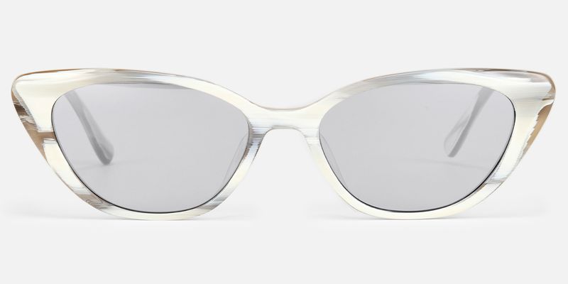 Jacinda - Cat Eye White Sunglasses