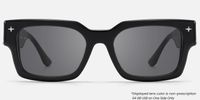 The Programmer - Rectangle Black Sunglasses | Vooglam Angle View