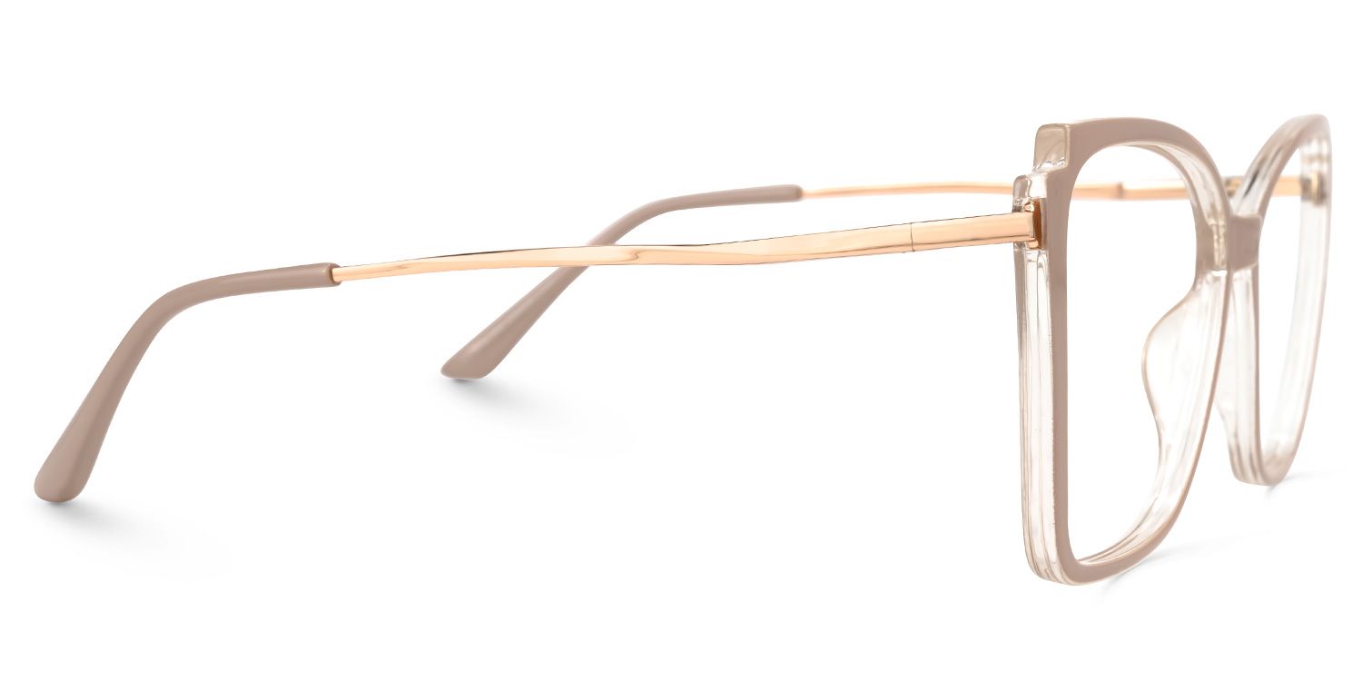 Edgardo - Geometric Brown Eyeglasses | Vooglam 4