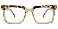 Hagrid - Rectangle Brown Eyeglasses | Vooglam Angle View