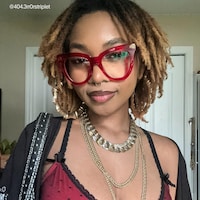 Judith - Butterfly Bold Red Prescription Glasses - 8