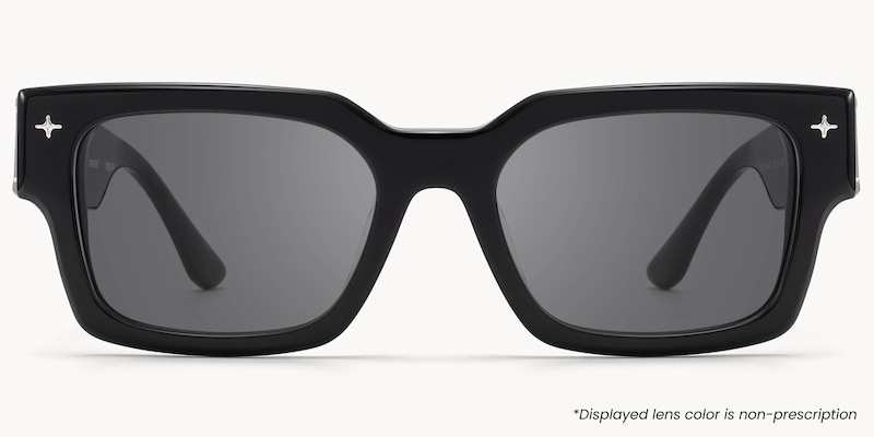 The Programmer - Rectangle Black Sunglasses