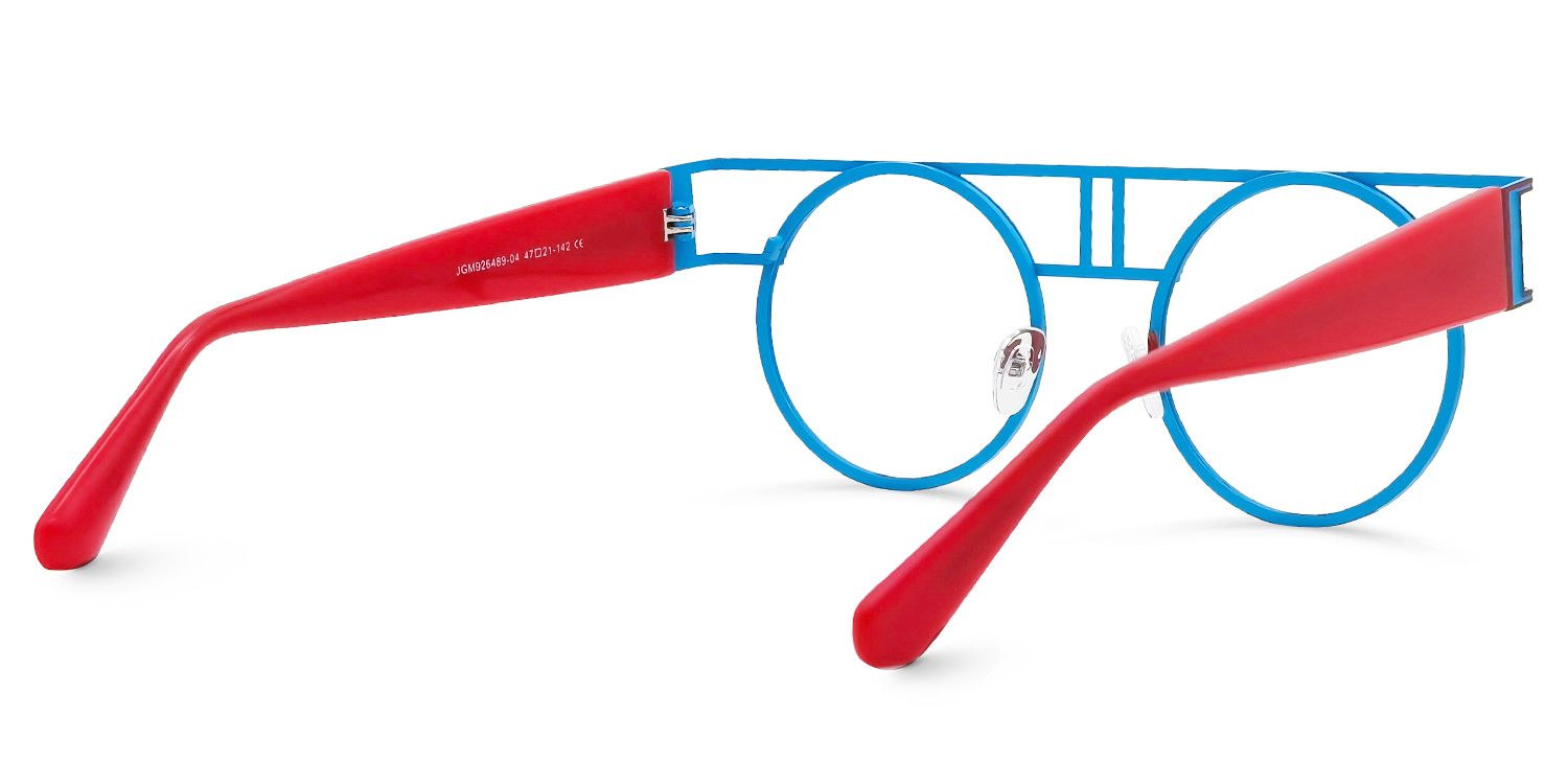 Ruthie - Aviator Blue Eyeglasses | Voogalm Side View