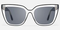Jessye - Butterfly Black/Crystal Sunglasses | Vooglam Angle View