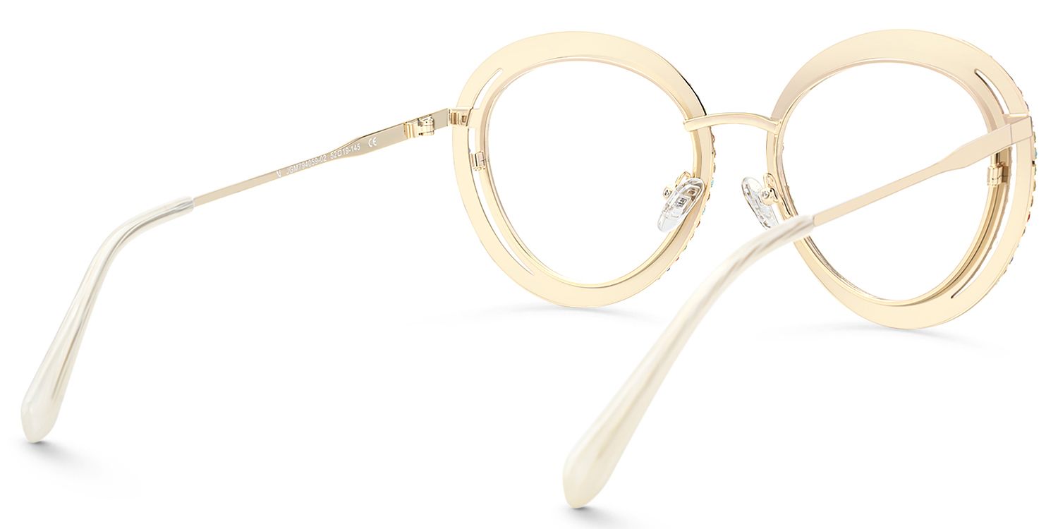 Hafiz - Round Multicolor Eyeglasses | Vooglam Side View