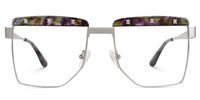 Electra - Aviator Floral Eyeglasses | Vooglam Angle View