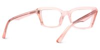 Fiachra - Rectangle Pink Eyeglasses | Vooglam Side View
