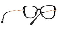 Denham - Rectangle Black Eyeglasses | Vooglam Side View