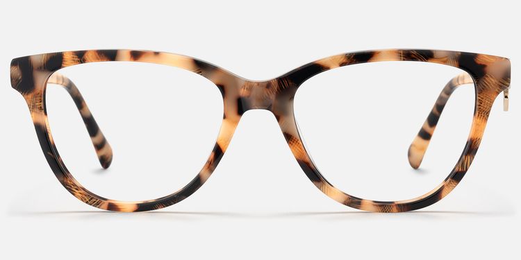 Purrfect - Brown Tortoise Round Cat Eye Glasses | Vooglam