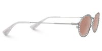 Finnea - Oval Silver Sunglasses | Vooglam 